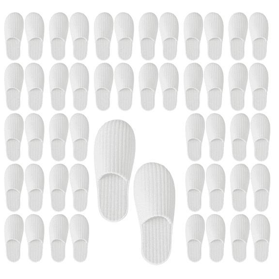 24 Pairs Spa Slippers, Non Slip Disposable Wholesale Bulk Hotel Slippers for Guests, Multi Color Reusable House Slippers, Indoor, Bathroom, Bedroom, Travel Slippers for Women, Men, Unisex