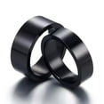 thumbnail image 5 of 6MM/8MM Stainless Steel Black Plated Couple Rings Lovers Promised Band Size 5-12, 5 of 6