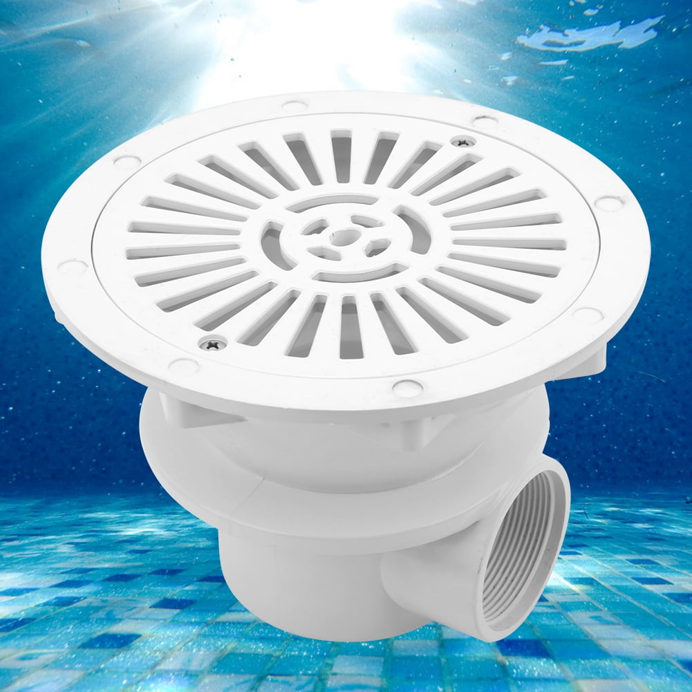 Mgaxyff White Swimming Pool Main Drain Floor Drain 1.5in