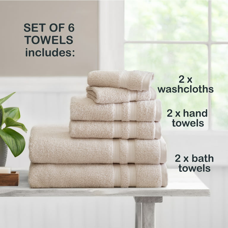 SET OF 6 Kitchen Towels Turkish Cotton Dishcloth Set Absorbent Towels  Jacquard