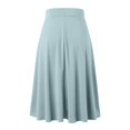 thumbnail image 4 of HJYCHN Women's Flare Midi Skirt with Solid Color Lightweight Comfortable Stretch Fabric for Casual Daily Wear Sky Blue S, 4 of 4
