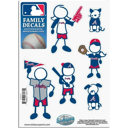Atlanta Braves Official MLB Small Family Decal Set by Siskiyou 134715