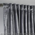 thumbnail image 5 of 3S Brother's Silver Extra Long Shiny Velvet Curtains Luxury Colors Light Blocking Hang Back Tab & Rod Pocket 1 Panel Curtain 5-30 Ft Home Décor Custom Made Drapes -Made in Turkey(52"W X 72"L), 5 of 6