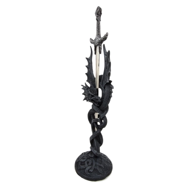 Pacific Giftware Mystical Spiral Dragon Letter Opener Desktop Decor 10 Inch Tall