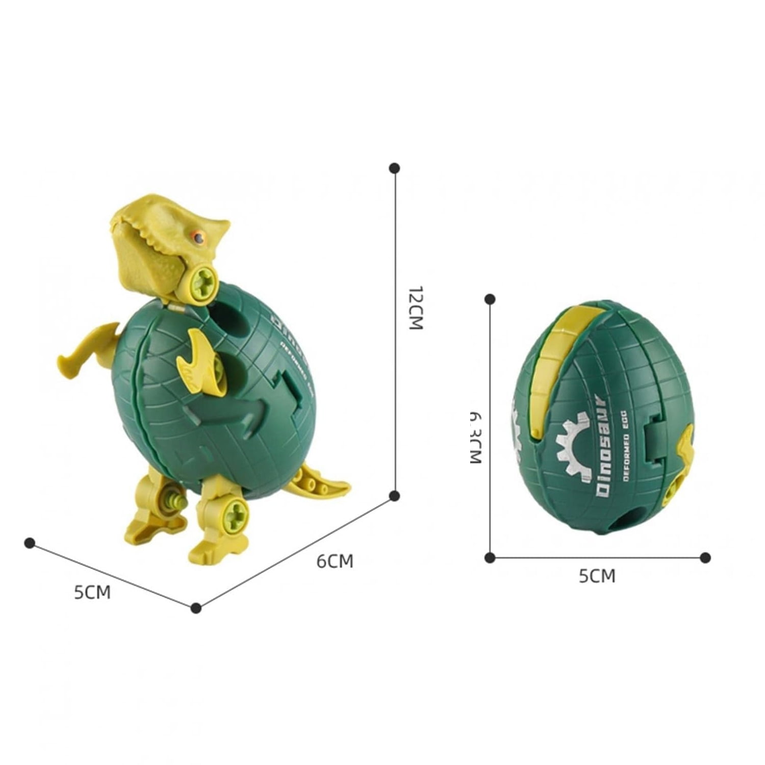 4PCS Dinosaur Robot Transforming Toys, 2 in 1 Jurassic Dino, Transform