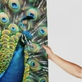thumbnail image 3 of Orinice Peacock Feathers Bathroom Decor Set Colorful Luxurious Graphic Print Polyester Fabric Fashion Shower Curtain Set with Hooks 36x72, 3 of 7