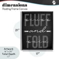 thumbnail image 3 of Fluff & Fold Black Minimal Black Framed Floater Canvas Wall Art, design by Marcus Prime, 3 of 10