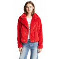 thumbnail image 1 of Rebecca Minkoff Henderson Faux Fur Moto Jacket Red ( S ), 1 of 2