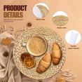 thumbnail image 3 of 100 Pcs Disposable Printed Woven Paper Placemats Bulk 11 Inch Round Wicker Printed Chargers Place Mat Farmhouse Braided Rattan Tablemats for Wedding Dinner Party(Light Brown), 3 of 7