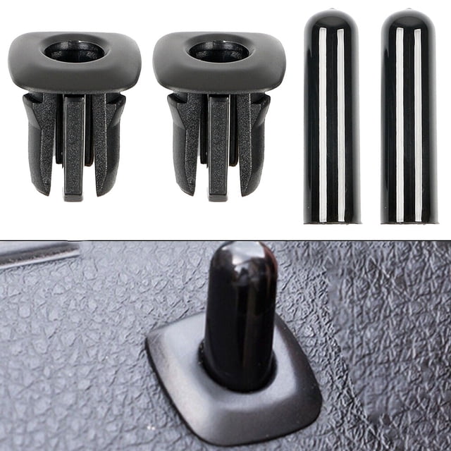 Lefu 4Pcs Black Car Rear Door Lock Pin Knob Cap Sets For BMW 5 Series F10 F18 E39