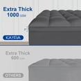 thumbnail image 2 of KAYFIA Full Mattress Topper, Extra Thick Mattress Pad Cover for Deep Sleep,3D+7D Snow Down Alternative Fill Overfilled Plush Pillow Top with 8-23 Inch Deep Pocket-Gray, 2 of 16