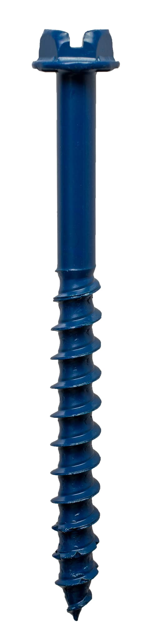 Simpson Strong-Tie TNT25234HC75 Titen Turbo — 1/4 in. x 2-3/4 in. Hex-Head Concrete and Masonry Screw, Blue (75-Qty)