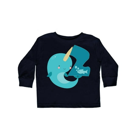 

Inktastic Narwhal 2nd Birthday Gift Toddler Boy or Toddler Girl Long Sleeve T-Shirt