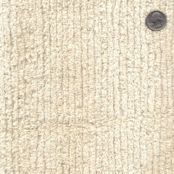 Cotton Terry Chenille Fabric by the Yard - Natural (Cream/Ivory) (TC0521-596)
