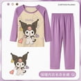 thumbnail image 3 of Sanrios Conjunto de pijama cómodo para niños y niñas Anime Hello Kittys Kuromi Cinnamoroll lindo cuello redondo pantalones de manga larga ropa de descanso, 3 of 5