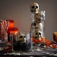 thumbnail image 4 of Halloween Miniature Skulls Decoration 8Cts per Bag, Mini Skeleton Toy Plastic Skull Head Prank Props DIY Craft Decor for Home Table Party Favor Decor Trick or Trick Goody Bag Filler Supplies Pack of 2, 4 of 7