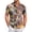 Brown, variant on HAJWOH 2026 Summer Hawaiian Shirt for Men Casual Button Down Short Sleeve Summer Beach Shirts Loose Fit Floral Print Tropical Tops