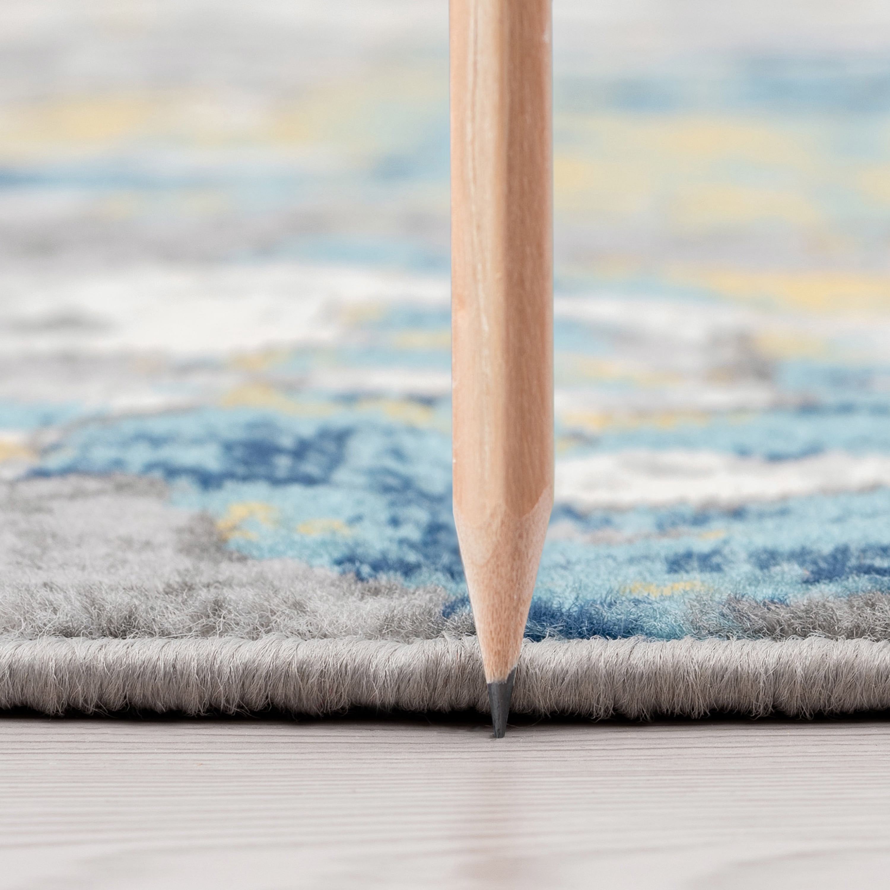 Contemporary 5x8 Area Rug (5'3'' x 7'3'') Abstract Gold, Gray Living Room Easy to Clean