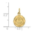 thumbnail image 3 of 14k Yellow Gold Texture Polished Finish Baptism Charm Pendant, 3 of 4