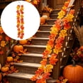 thumbnail image 6 of DefiDgd Artificial Maple Leaf Garland,Reusable Faux Fall Vine Decor,Autumn Hanging Greenery Vine for Thanksgiving Halloween Wall Fireplace Table Front Door Home Decor(J), 6 of 8