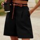 thumbnail image 5 of Pantalones Anchos Pantalones holgados para mujer Cintura elástica informal Forma de H Vacaciones Vacaciones (Negro XL) Cgtredaw para Mujer Negro T S, 5 of 7