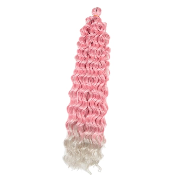 Peluca afro rizada para mujeres y niñas, accesorio elegante y transpirable para el cabello, sintético suave para fiestas, uso diario, compras, Cosplay Rosa 60cm