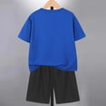 thumbnail image 4 of ZACPNCV Boys Athletic Short Sets with Pockets Quick Dry Lightweight Heather Summer Outfits Performance Sports School Sets Blue 5-6 Years, 4 of 6