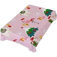 thumbnail image 2 of GZHJMY Christmas Flamingo with Llama Rectangle Tablecloth for Kitchen Dining Room Party Table Cover Home Decor 60"(W) x 108"(L), 2 of 7