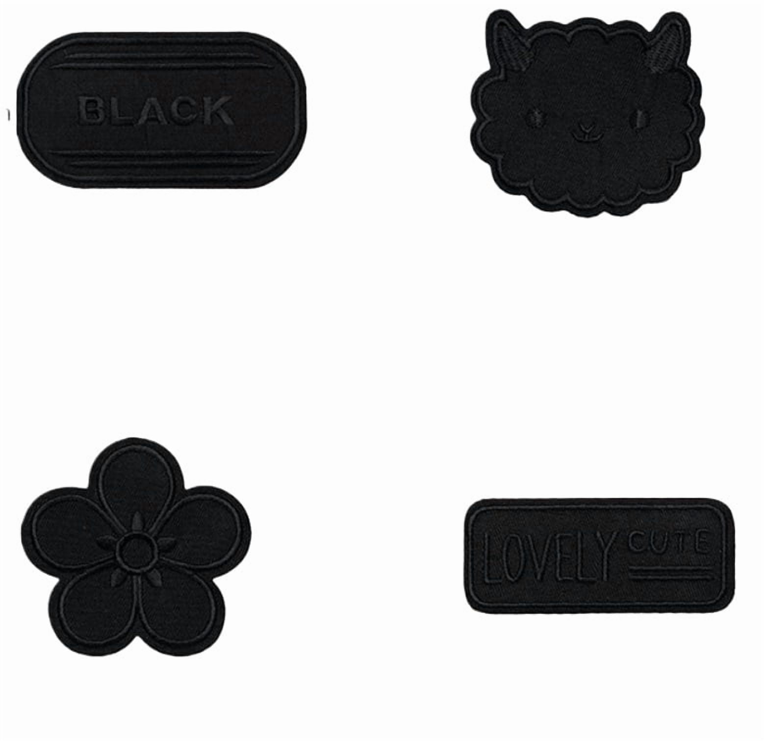 4 packs of down jacket computer embroidery diy hole clothing patches self-adhesive seam-free embroidery cloth patches clothing accessories