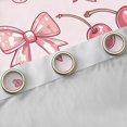 thumbnail image 4 of Manfei Cartoon Ribbon Bow Tie Black Out Curtains for Kids Girls,Cute Flowers Cherry Curtains Pack of 2 (42x63 Each) for Teens Women,Lightweight Room Decor, 4 of 6
