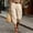 *Beige, variant on ClodeEU Women's High Waist Cropped Cargo Pants,Casual Capri Trousers with Pockets Army Green,Women's Plus L