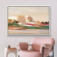 thumbnail image 2 of PixonSign Framed Canvas Print Wall Art Multicolor Pastel Forest Country Field Nature Wilderness Illustrations Modern Art Decorative Minimal Rustic for Living Room, Bedroom, Office - 16"x24" White, 2 of 5