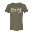 thumbnail image 2 of Wild Bobby, Thou Shall Not Try Me Mood 24:7, Inspirational/Christian, Men Premium Tri Blend Tee, Military Green, Medium, 2 of 4