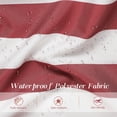 thumbnail image 2 of Lewondr 2 Pack Outdoor Throw Pillow Covers, Square Stripe Waterproof Throw Pillow Cases for Outdoor Patio Porch Farmhouse Garden Balcony Couch, 18"x18", Red + White, 2 of 8