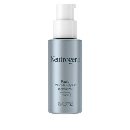 Neutrogena Rapid Wrinkle Repair Hyaluronic Acid Night Moisturizer, 1 fl. (Best Wrinkle Cream For Parentheses)