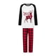thumbnail image 2 of Conjunto de pijamas navideños a juego para toda la familia de Fiomva, para adultos y niños, con estampado de ciervos y pantalones a cuadros, ropa de dormir, 2 of 8