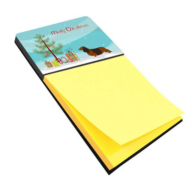 Carolines Treasures BB8449SN Longhaired Dachshund Christmas Sticky Note Holder