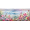 thumbnail image 3 of GZHJMY 36 Inch Length Kitchen Curtains Watercolor Flowers 2 Panels Half Window Sheer Curtains Rod Pocket Farmhouse Short Drapes for Bathroom Cafe Basement Home Decor, 3 of 7