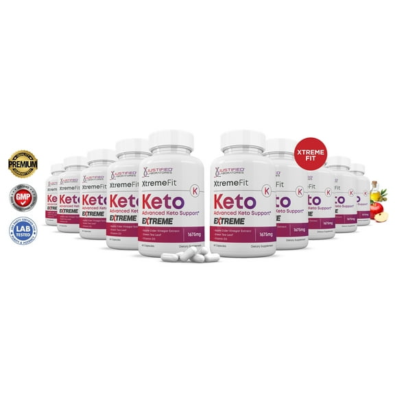 (10 Pack) Xtreme Fit Keto ACV Extreme Pills 1675mg Alternative to Gummies Dietary Supplement 600 Capsules