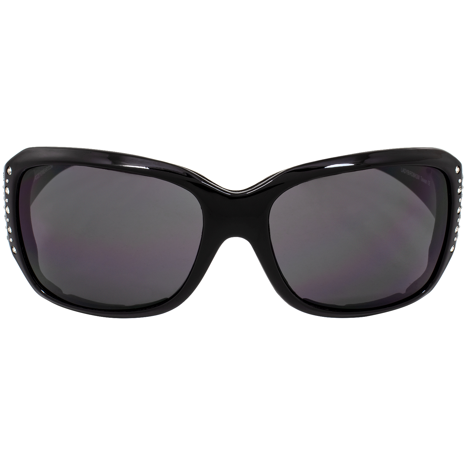 Birdz Eyewear LadyBird Padded Motorcycle Sunglasses Glasses for Women Bling Rhinestone Accents 3 Pairs Black Frame w/Clear Smoke & Driving Mirror Lenses - image 5 of 9