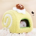 thumbnail image 4 of Plush Hamster House Small Animal Cage Small Pet Nest Pet Toy Hiding House Cute Desserts Cake Plush Hamster Bed for Rat, 4 of 7