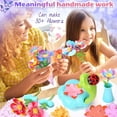 thumbnail image 4 of Arts and Crafts Kit for 4 5 6 7 8 9 Kids: DIY Flower Bloom Maker Set with Music Light Base, Vase, Fridge Magnets & Cards – Birthday Gift for Girls and Boys Ages 4-9, 4 of 6