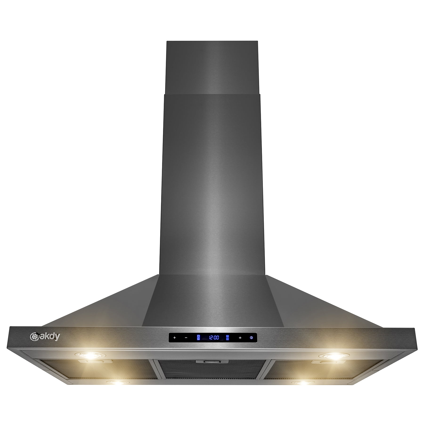 AKDY 36 in 350 CFM Ducted Under Cabinet Range Hood in Black Painted Stainless S 