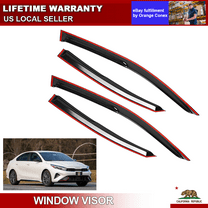 Window Visors Vent Fit 2019-2024 Kia Forte JDM Mugen Style Rain Guards Deflector