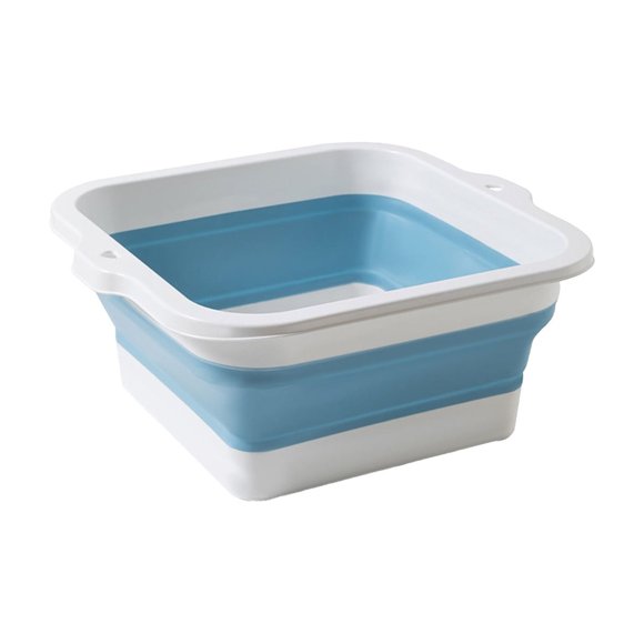 Ohufall Portable Collapsible Foot Bath Tub Household Over Calf Insulation Plastic Foot Soaking Bucket Massage Foot Spa Health Foot Basin