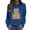 13-Blue, variant on Fiaer Women's Sweatshirts Christmas Tree Bow Funny Graphic Long Sleeve Pullover Plus Size Crew Neck Cozy Fall Xmas Tops Yellow XL