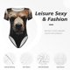 thumbnail image 4 of Fotbe Urban Bear With Headphones Body de Mujer con Cuello Redondo y Mangas Cortas, Sin Mangas Ajustado, Suave, Cómodo y Básico-Small, 4 of 7