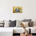 thumbnail image 2 of ZHONGYUTONG Lemon Wall Art Kitchen Canvas Wall Decor Yellow Fruit and Blue Pottery Pictures Vintage Citrus Painting for Home Decor Framed (12.00" x 18.00"), 2 of 5