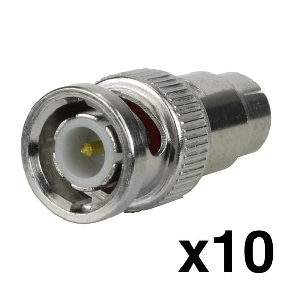 Construct Pro BNC Male to RCA Male Adaptors (10 Pack)