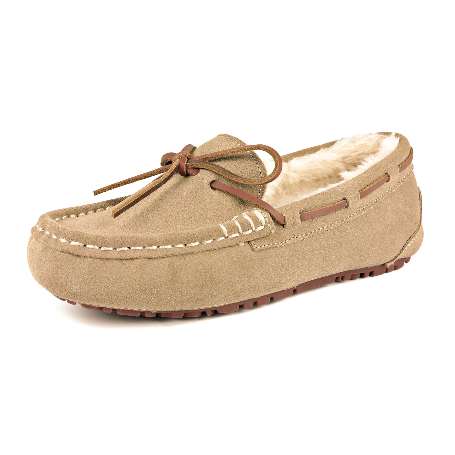 DREAM PAIRS Women's Moccasin Faux Fur 